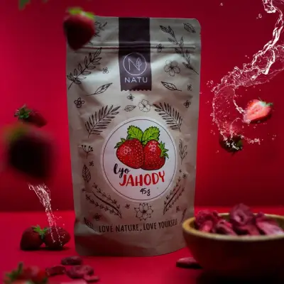Lyofilizované jahody plátky 45 g