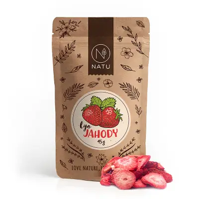 Lyofilizované jahody plátky 45 g