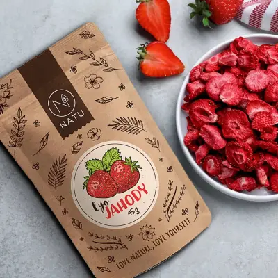 Lyofilizované jahody plátky 45 g